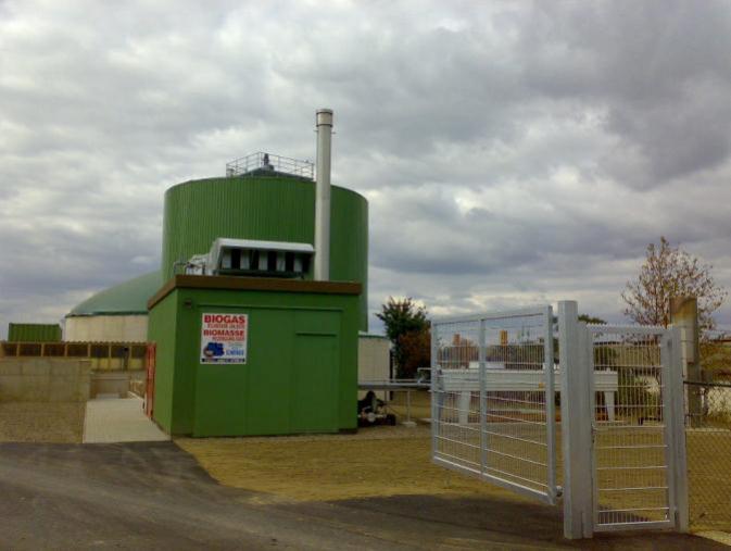 Schalldämpferschornstein Biogasanlage